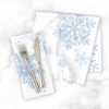 Dinner Napkins |  blue snowflakes Dinner Napkins Dining Blue Snowflakes