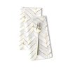 Dinner Napkins |  chevron painted white gold Dinner Napkins Dining Chevron Painted White Gold