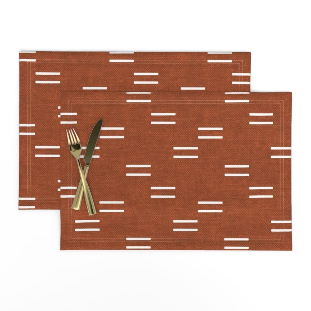 Placemats |  double dash – orange Placemats Dining Double Dash - Orange