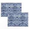 Placemats |  William Morris ~ Strawberry Thief ~ Blue and White Placemats Dining Placemats