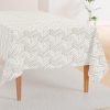 Rectangular Tablecloths |  chevron painted white gold Rectangular Tablecloth Dining Chevron Painted White Gold