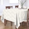 Rectangular Tablecloths |  chevron painted white gold Rectangular Tablecloth Dining Chevron Painted White Gold