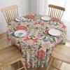 Round Tablecloths |  maximalist folk flowers 24″ Round Tablecloth Dining Maximalist Folk Flowers 24"