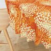 Round Tablecloths |  Vintage Orange Dandelions Large Scale Round Tablecloth Dining Round Tablecloths