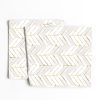 Table Runners |  chevron painted white gold Table Runner Dining Chevron Painted White Gold