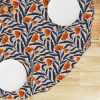 Round Tablecloths |  Poppy Flower Blue and Orange Round Tablecloth Dining Poppy Flower Blue And Orange