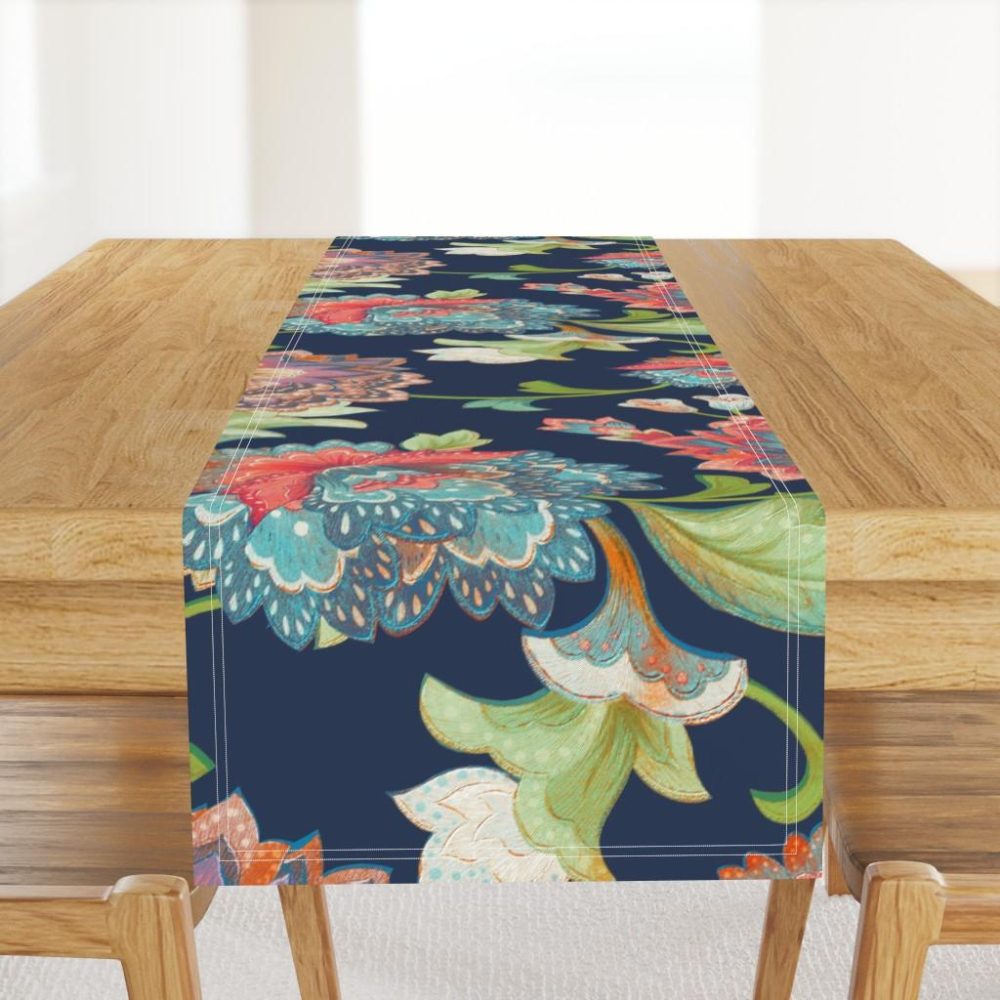 Table Runners |  Chintz navy   Table Runner Dining Chintz Navy