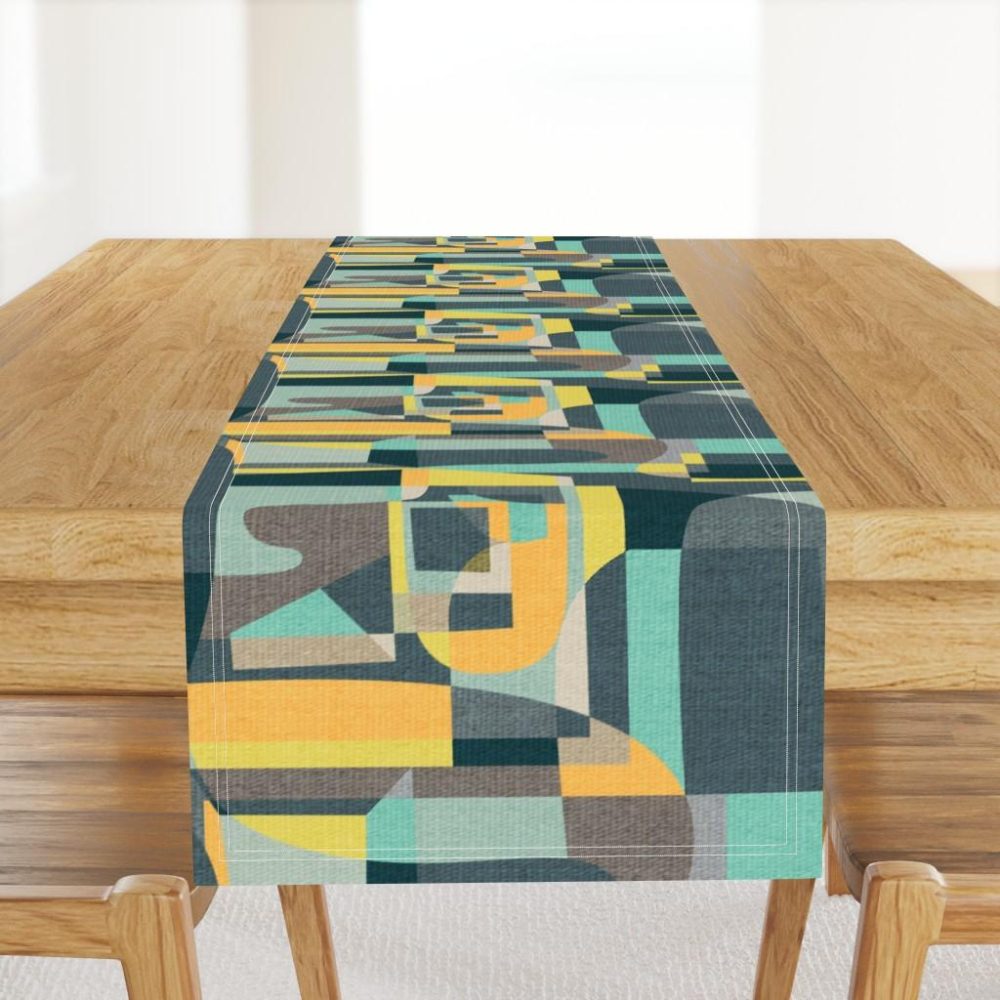 Table Runners |  Modern Oasis {Aquamarine} Table Runner Dining Table Runners