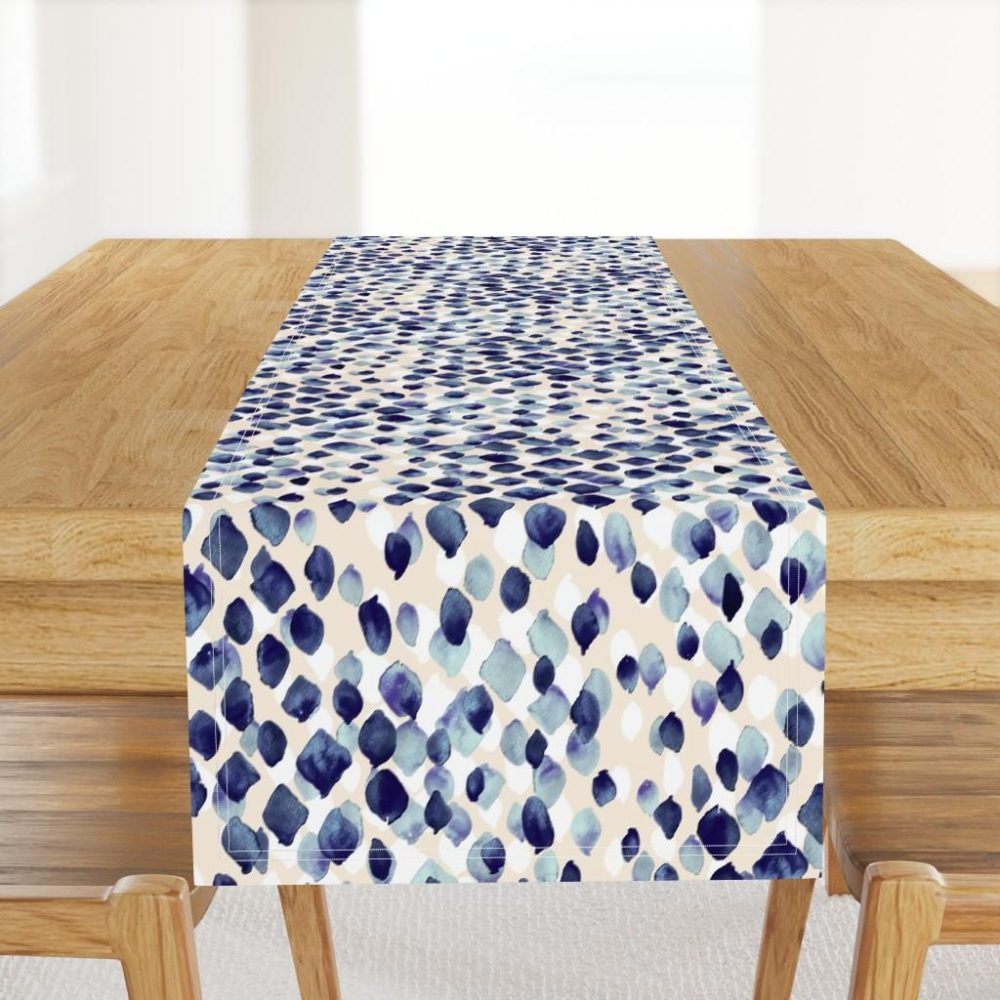 Table Runners |  Indigo Rain Table Runner Dining Table Runners